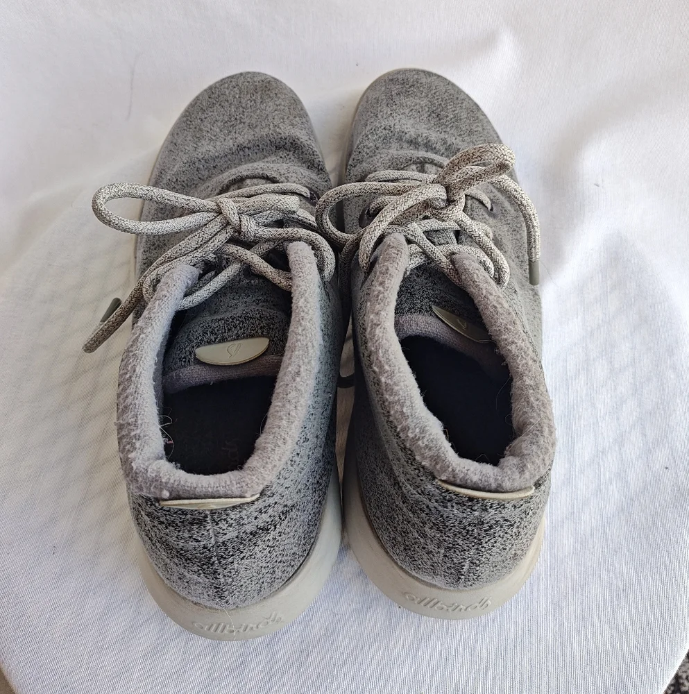 Allbirds Wool Runner-up Mizzles Gray Mens Wool Hightop Sneaker 12 Lace Up Casual